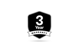 Three year warranty badge