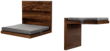 Two cat shelves showing side and front view