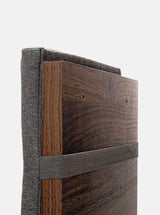 Detailed image showing how cushion attaches to shelf