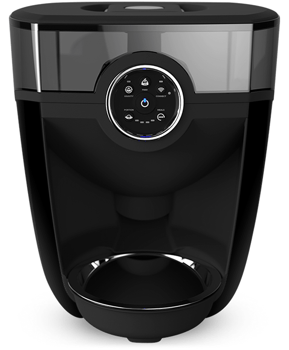 Black feeder robot - clear hopper