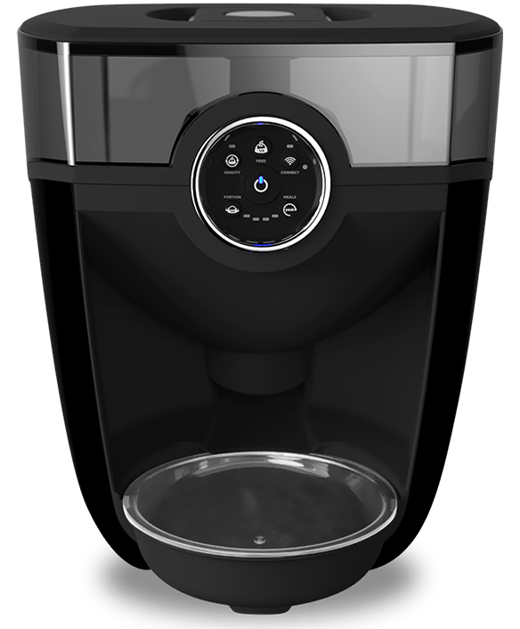Feeder-Robot (Black) with Clear Hopper