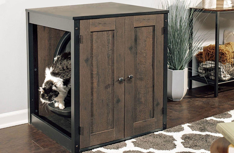 Coffee Oak Storage Cabinet