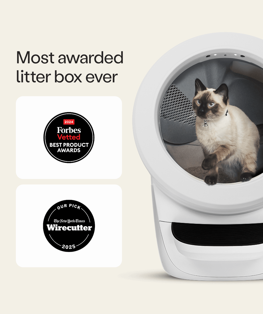 most awarded automatic litter box ever Forbes vetter best product awards 2024 and new york times wirecutter 2025