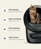 Litter-Robot 4 benefits self cleaning multi cat friendly pet monitoring and odor control