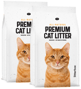 Two 20 pound bags of premium cat litter
