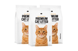 Three 20 pound bags of premium cat litter