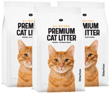 Three 20 pound bags of premium cat litter
