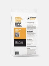 back side of 20 pound litter bag