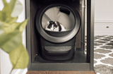 cat using Litter-Robot 4 Cabinet + Hutch Bundle