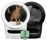 Litter-Robot 4 Double Bundle in white and black