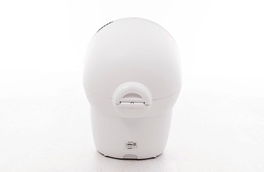 Find the serial number on the back of the Litter-Robot 4 base above the power jack