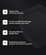 What WhiskerCare Warranty includes: Hassle-free warranty process, covers accidental damage, power surges, and more, no deductible or hidden fees, dedicated customer support & software experts