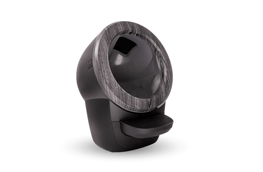 Litter-Robot 4 (Black) with Woodgrain Bezel