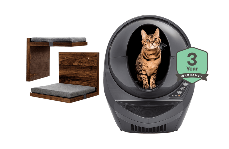 Litter-Robot 3 Connect and cat shelf