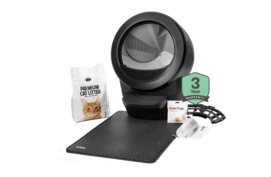 Litter-Robot 4 Starter Bundle in black