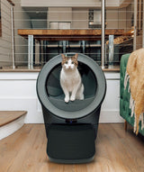 Litter-Robot 5 Ramp in black attached to Litter-Robot 5 automatic litter box
