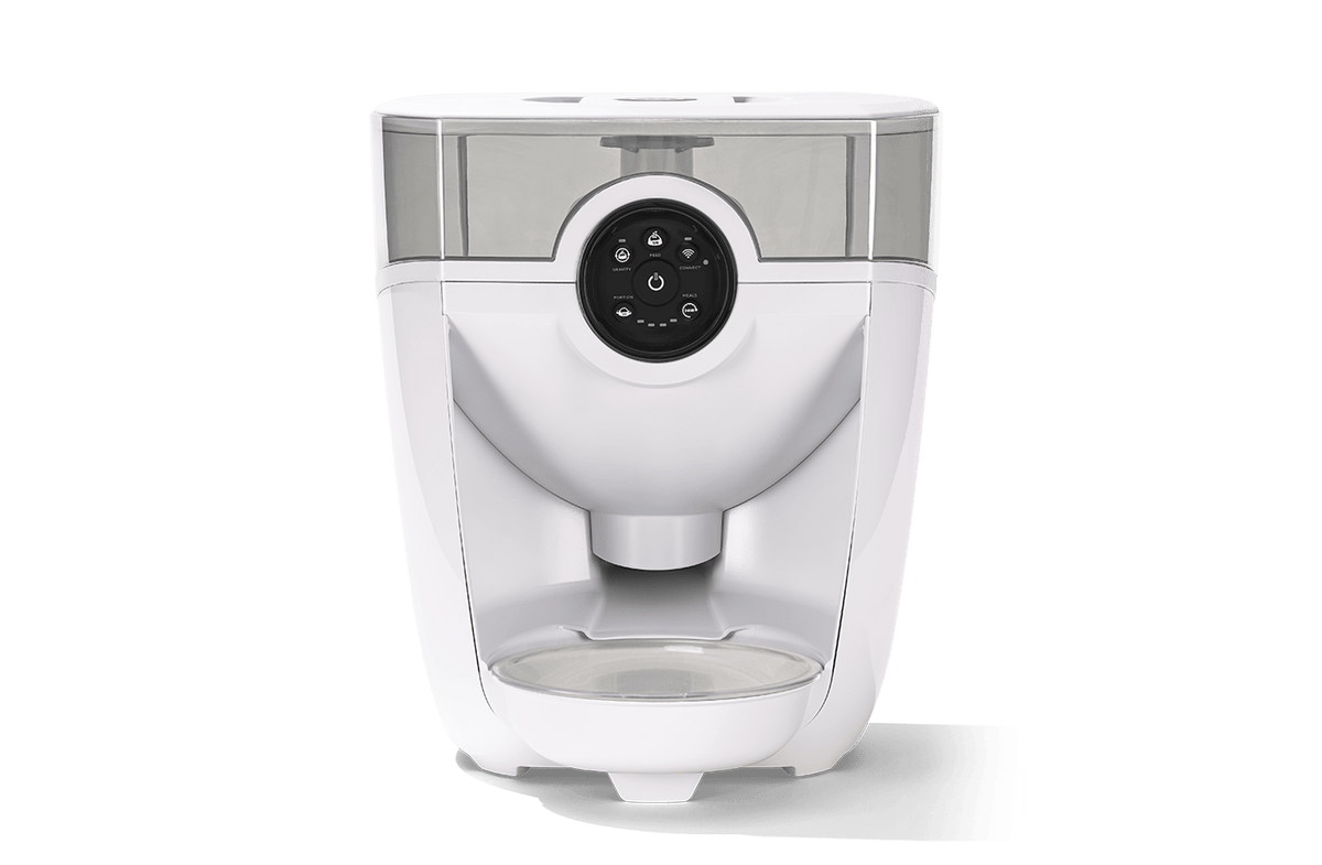 Feeder-Robot (White) with Clear Hopper